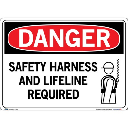 Vestil Sign, Danger, 14.5x10.5", Label/Decal, .011, SI-D-55-C-LB-011 SI-D-55-C-LB-011